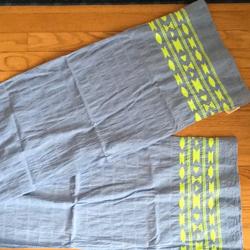 Chambray Embroidered Scarf Old Navy